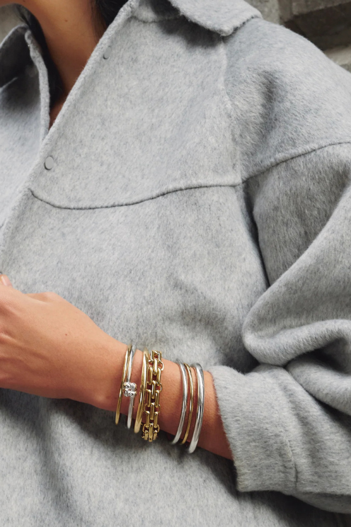 Slim Woven Square Bangle