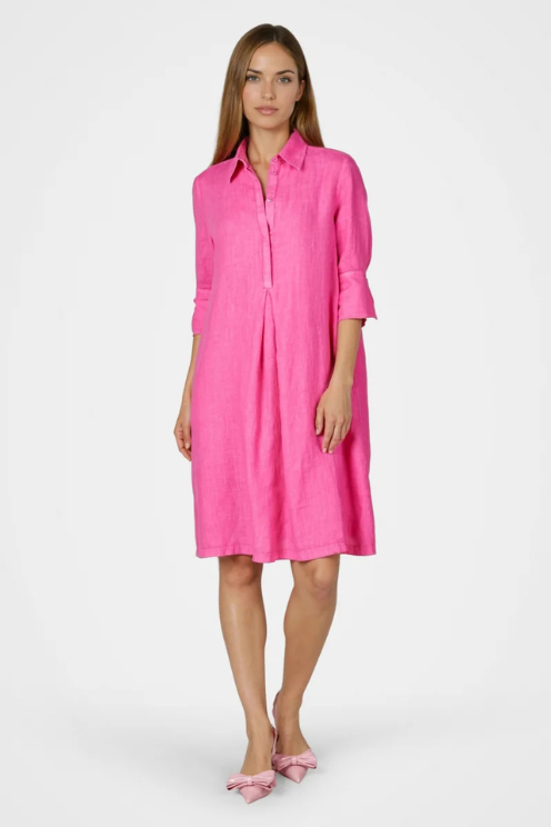 Pink Linen Dress