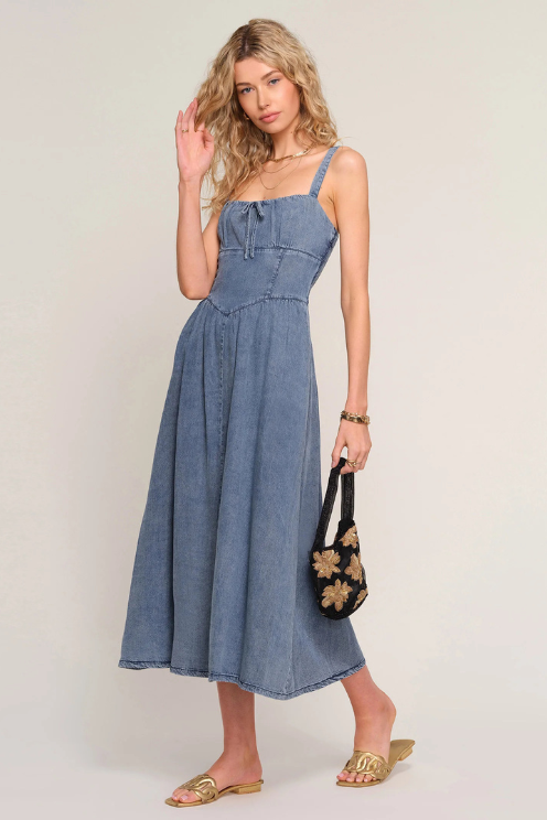 Delcia Washed Denim Dress