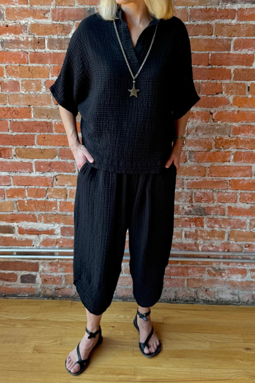 Oversized Cotton Gauze Honour Top