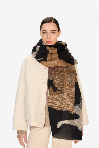 Toutou Wool Scarf – Black