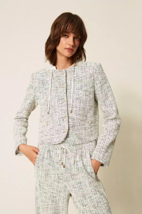 Milano Marled Hooded Knit Jacket