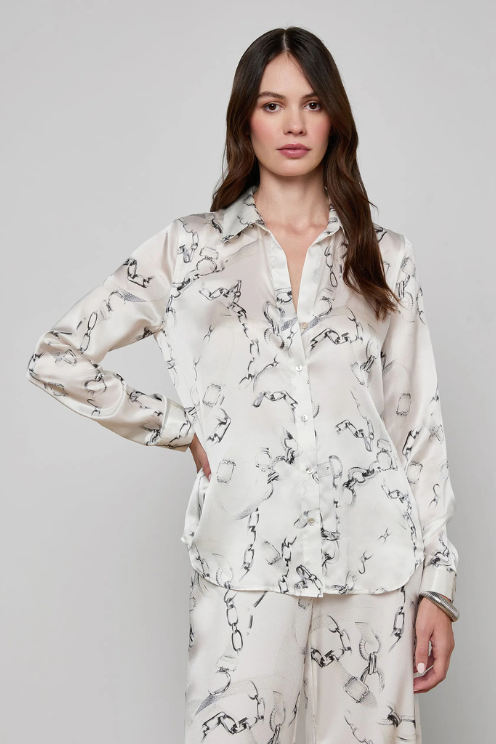 Tyler Silk Chain Print Blouse