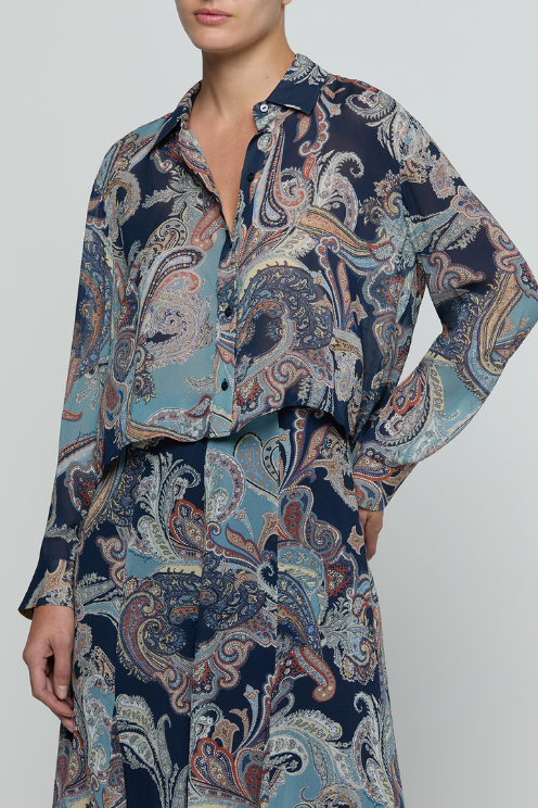 Cosette Crop Hi Low Shirt