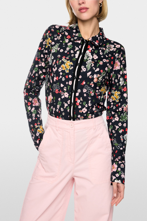 Fitted Floral Modal Blouse