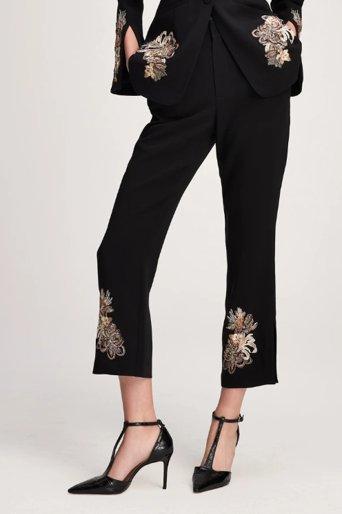 Floral Border Cropped Kerry Pant
