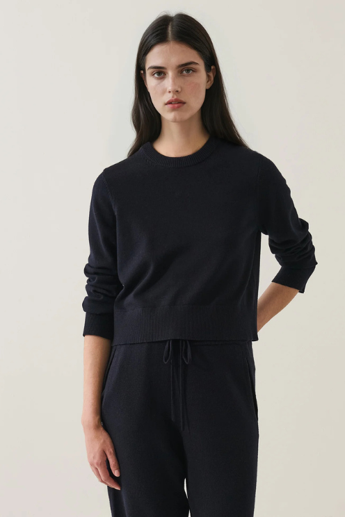 Merino Cropped Crewneck