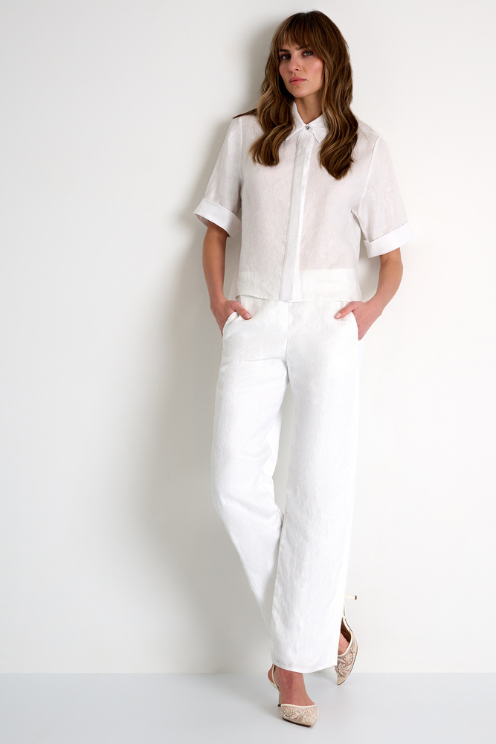 Linen & Lycra Blend Pants