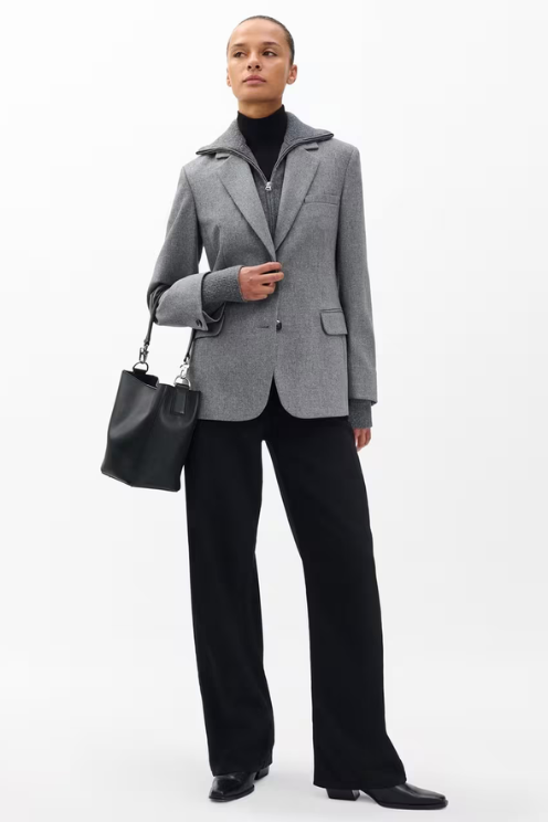 Frank Mixed-Media Blazer