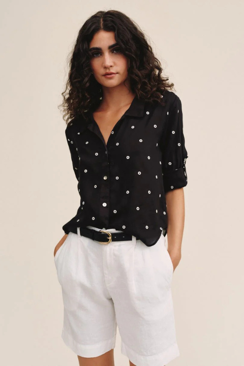 Drop Collar Boxy Button Down
