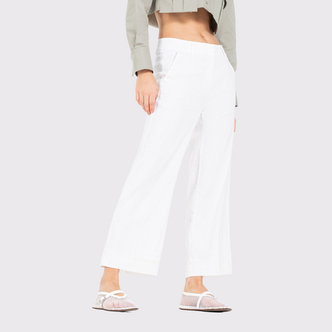 Cambio California Summer Stretch Linen Wider Cropped