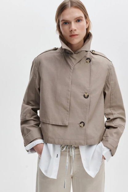 Jamie Cropped Trench Coat