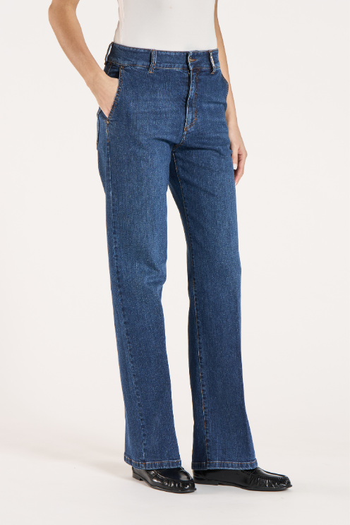 Slim Wide Leg Denim