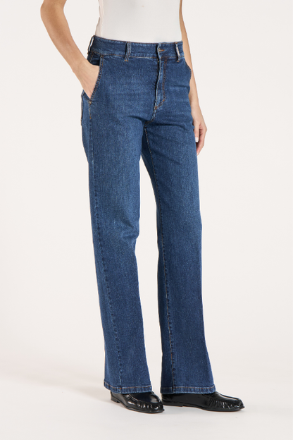 Slim Wide Leg Denim