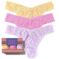 3 Pack Signature Lace® Original Rise Thongs In Pink Printed Box