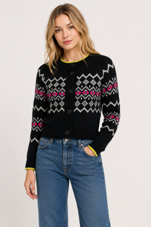 Fairisle Button Cardigan