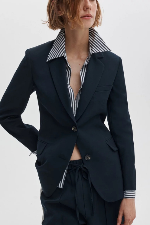 Frank Mixed-Media Blazer