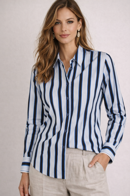 Narrow Stipe Blouse