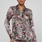 Tyler Silk Blouse - Rose Cheetah
