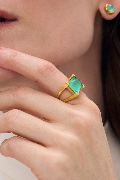 Mini Plaza Ring - Banyan Green