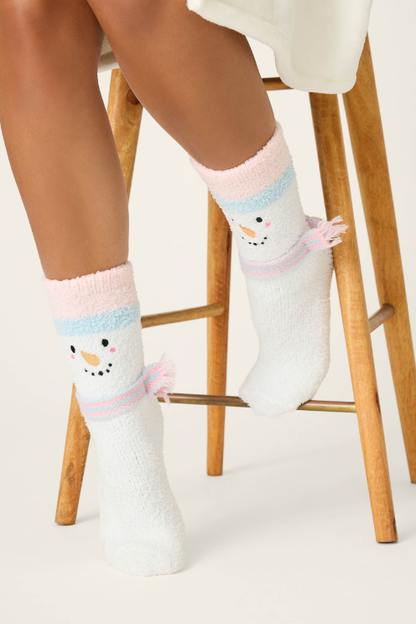 Classics Snowman Crew Socks with Grippers