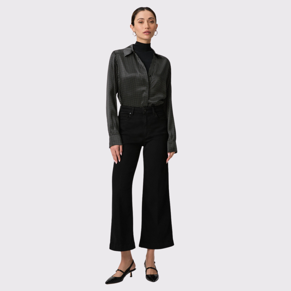 Paige Anessa Wide Leg Jean in Shadow