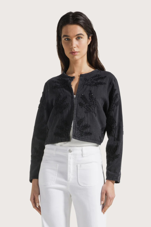Embroidered Cotton Linen Jacket