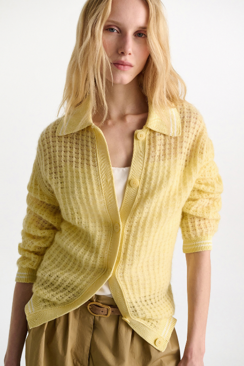 Pointelle Knit Cardi