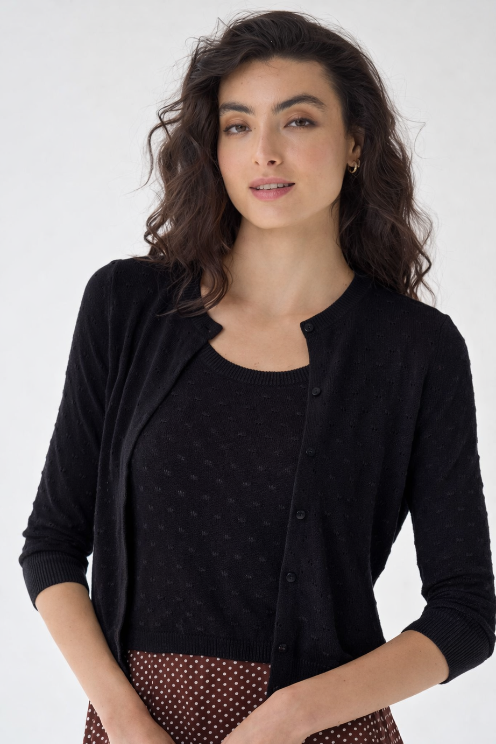 Sheer Dot Cardigan
