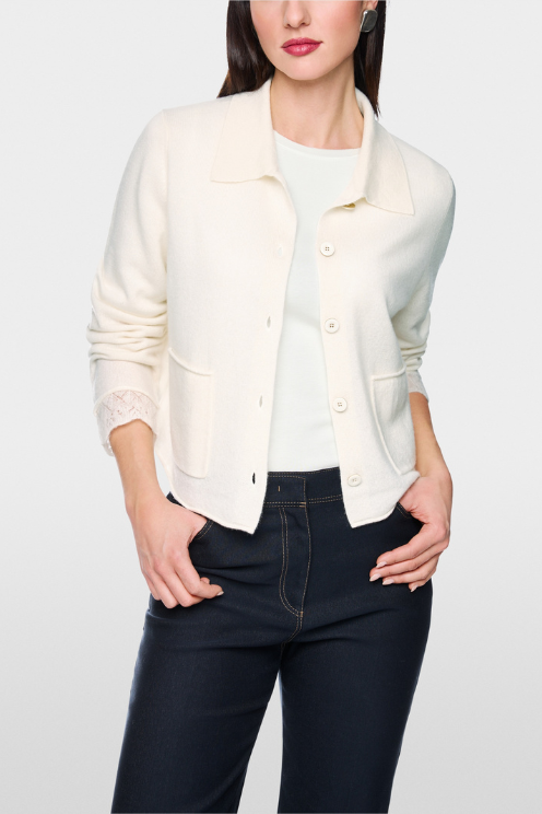 Rolled Edge Cashmere Cardigan