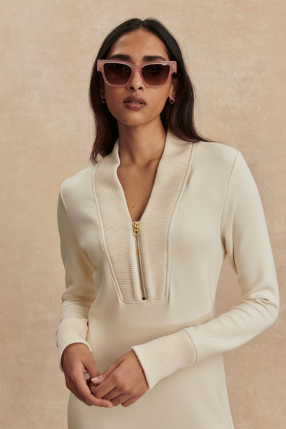 Bree Half-Zip Midi Dress