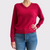 Repeat Classic Fit Red V-Neck Sweater Sweater