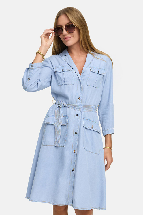 Denim Utility Shirt Dress