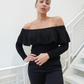 Off-the-Shoulder Ruffle Sweater