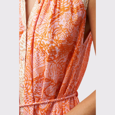 Taj Mirage Dress in Animal Orange