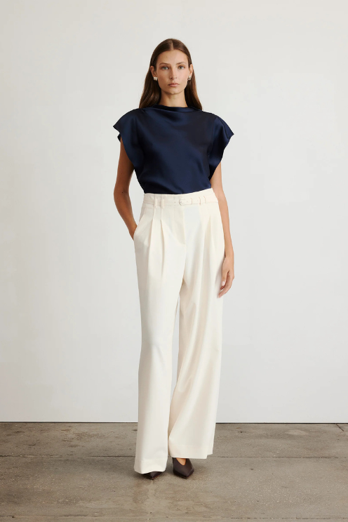 Adrien Navy Blouse