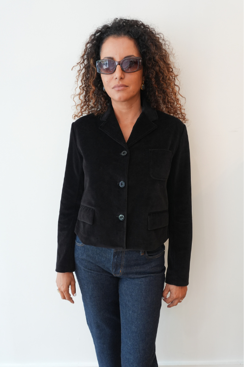 Cropped Velvet Jacket