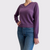 Repeat Classic Fit Purple V-Neck Sweater