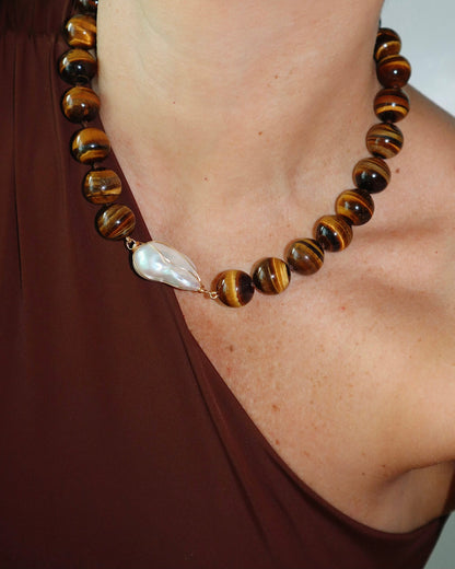 Tiger Eye Baroque Collar