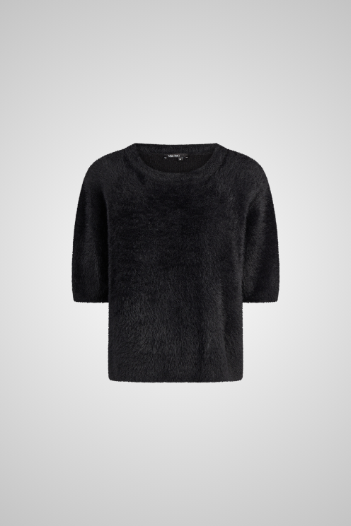Fuzzy Short-Sleeve Top