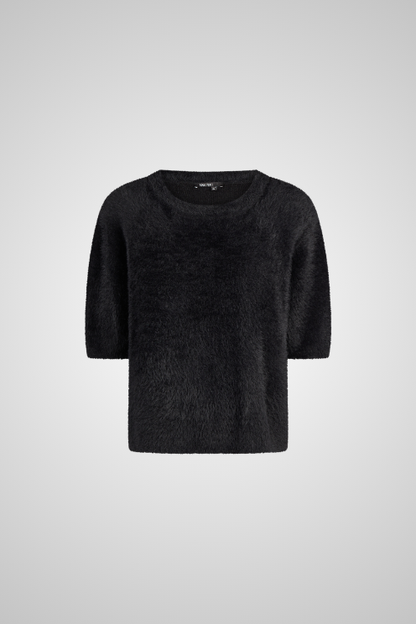 Fuzzy Short-Sleeve Top