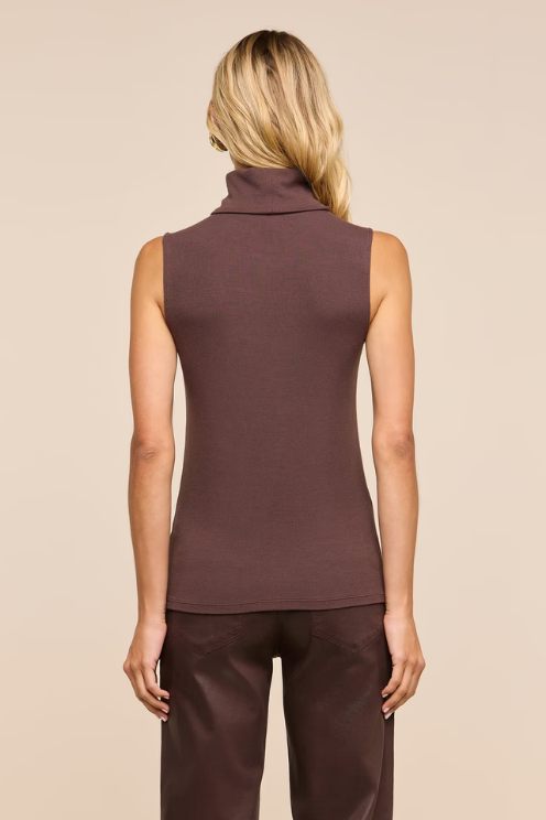 Ceci Sleeveless Turtleneck Java