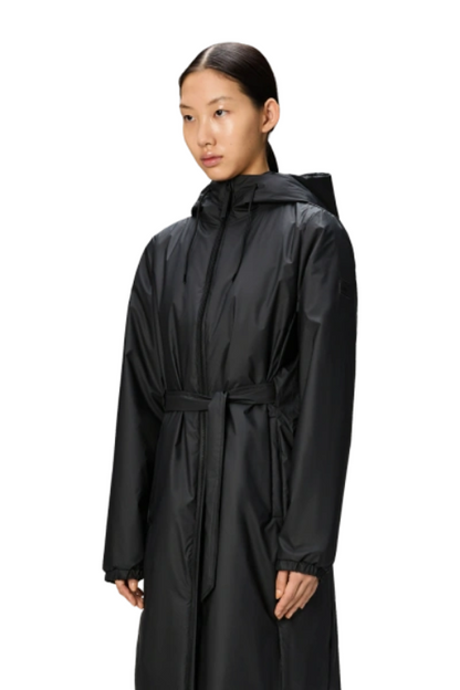 Lohja Long Insulated Curve Jacket in Black