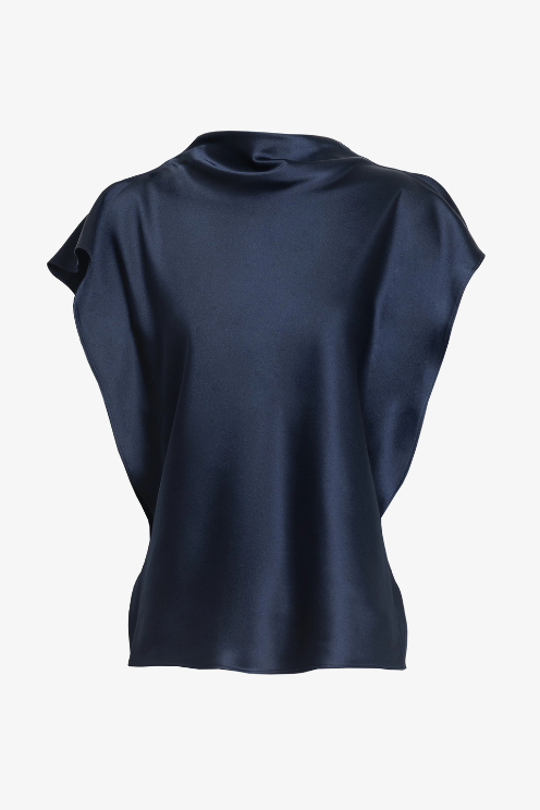 Adrien Navy Blouse