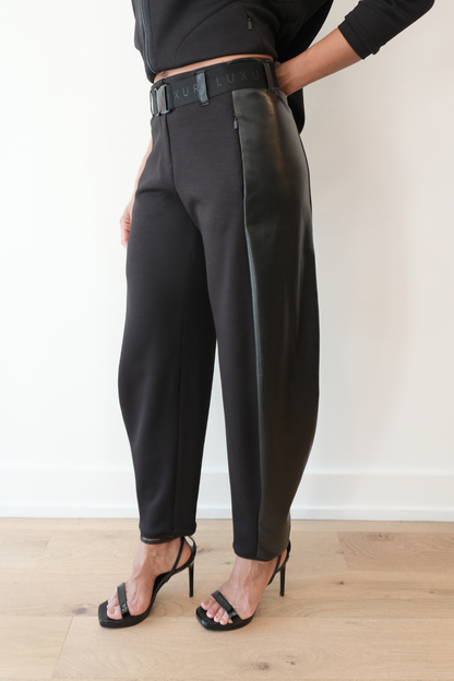 Pleather O-shape Jogger