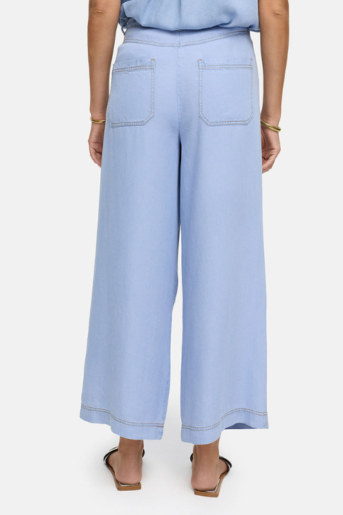 Wide-Leg Crop Denim Utility Pant