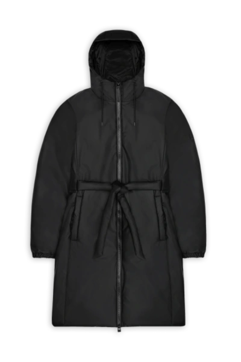 Lohja Long Insulated Curve Jacket in Black