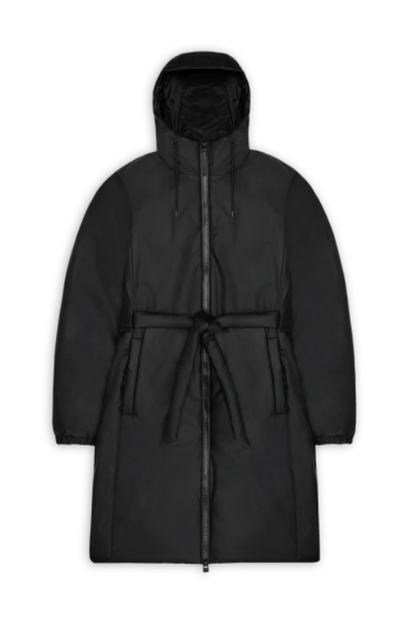 Lohja Long Insulated Curve Jacket in Black
