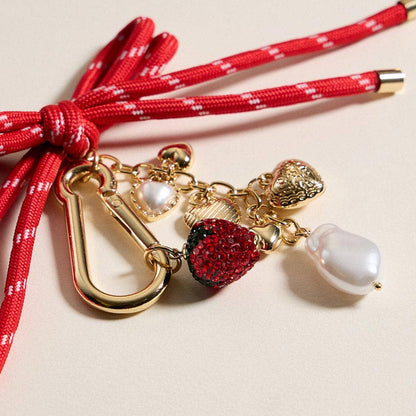 Red and Gold Bow Knot Charm