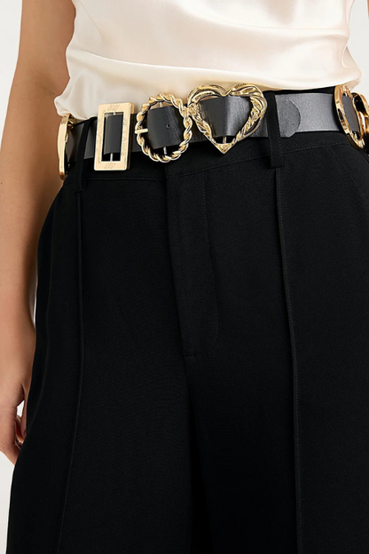 Gold Belt Ester Pant
